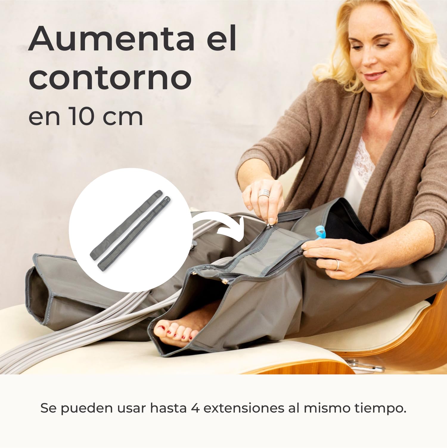 Venen Engel ® Extensión de 10 cm (par) para el masajeador Venen Engel ®, dos extensiones para muslos grandes