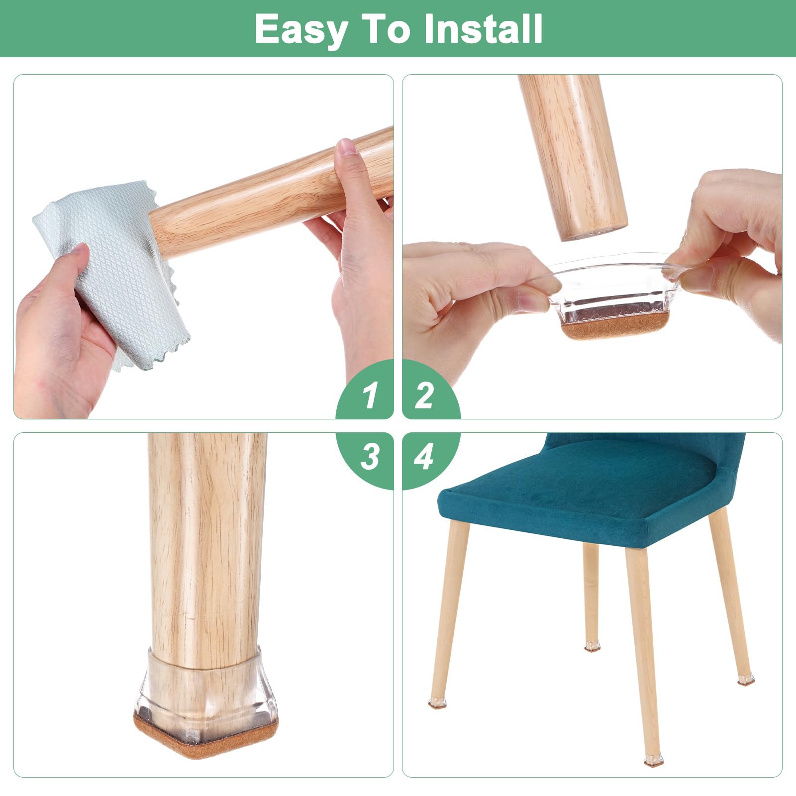 M METERXITY 24-Pack Chair Leg Floor Protectors - Image 4