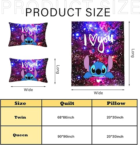 Miniatura 3 de PRAMARTH Juego de ropa de cama de 3 piezas con diseño de anime, 1 funda de edredón y 2 fundas de almohada, regalos para niñas y niños, juego de