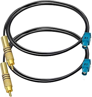 Fakra to RCA Cable TUOLNK Fakra Z Male to RCA Male Pigtail Cable RG174 Extension Cable for Car Telematics GPS Navigation 3.3ft (1M) Coaxial Cable 2 Pack