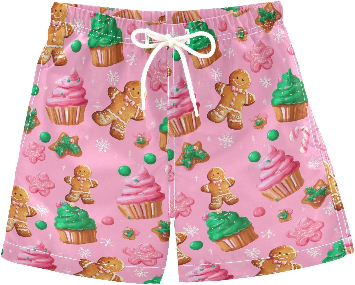 Boccsty Blue Ice Cream Boys Swim Trunks Baby Kids Swimwear Summer Toddler Beach Board Shorts 2T-XL