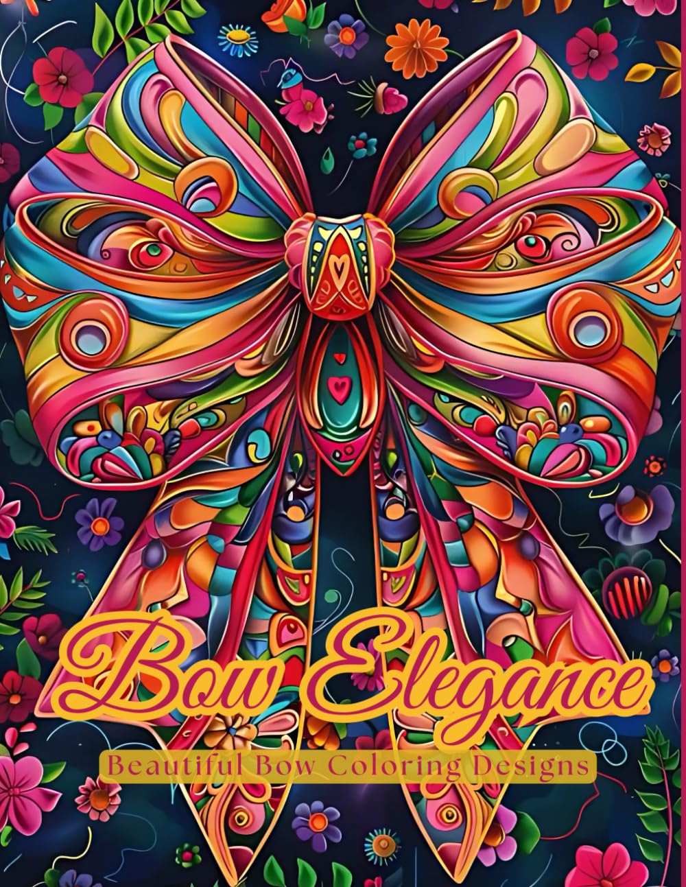 Bow Elegance: 40 Captivating Bow Designs Coloring Book for Relaxation and Stress Relief, 8.5x11 inches