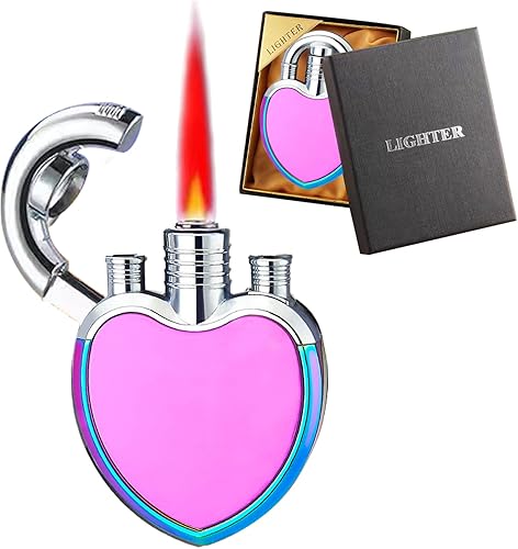 Miniatura 7 de Encendedor de antorcha chorro de gas a prueba de viento, llama roja azabache, encendedor de gas butano recargable, diseño creativo de superficie de