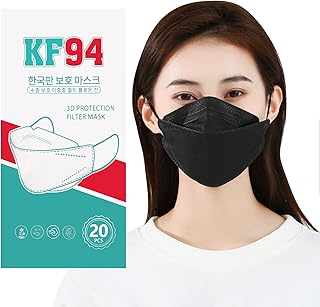 20Pcs 4D Face Mask for Adults 4-Ply Layer Filter Non Woven Fabric Face Mask, Protective Mask for Women Men Teens