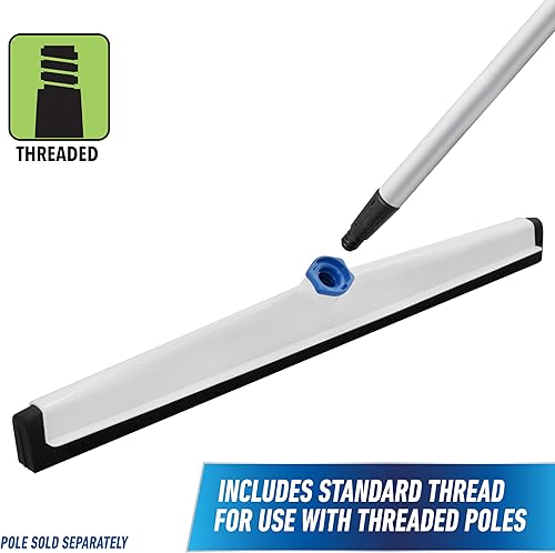 Miniatura 9 de Unger Escobilla profesional AquaFlex para suelo de superficie desigual con protección contra salpicaduras, 22 pulgadas