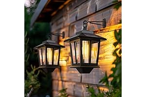 2 Pack Hanging Solar Lantern, Durable Outdoor Hanging Solar Lights with High-efficient...