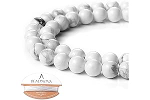 BEADNOVA White Howlite Beads: Healing and Energy for Jewelry Making