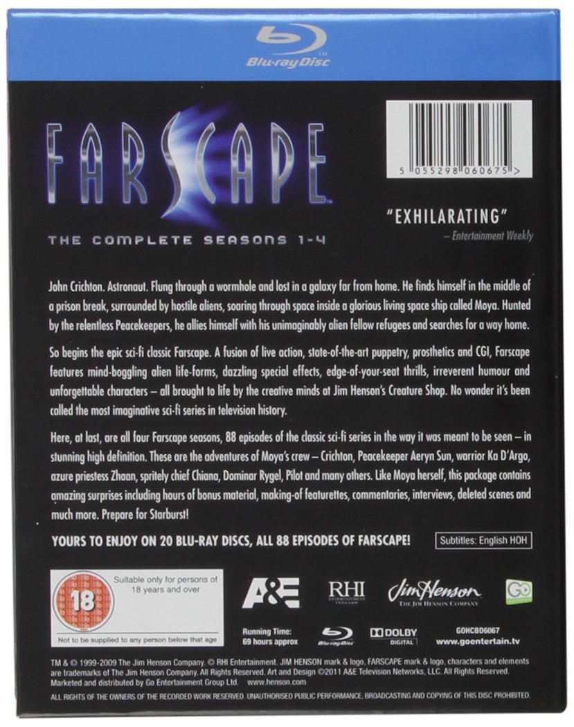 Farscape - Series 1-4 [Blu-ray] [Region Free] [Reino Unido]