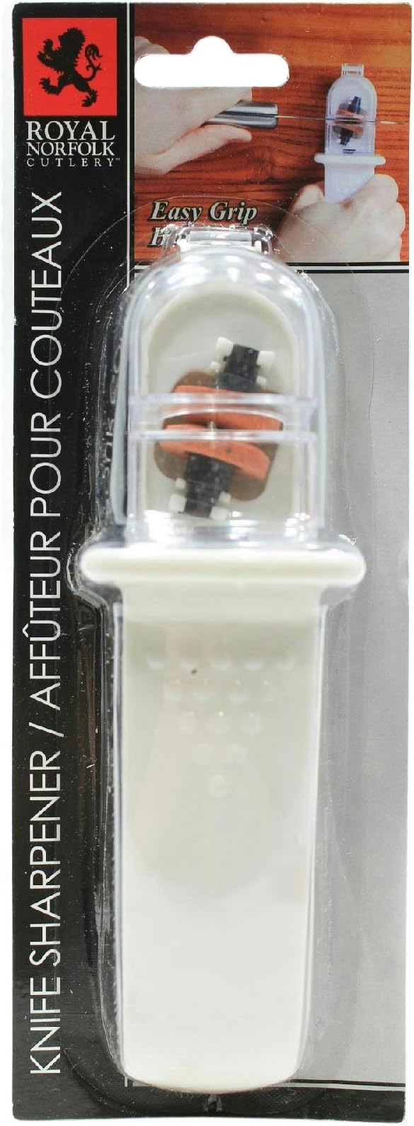 Royal Norfolk Cutlery Knife Sharpener w/ Easy No Slip Grip Handle