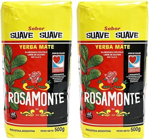 Miniatura 2 de Paquete de 2 Yerba Mate Rosamonte Suave 1.1 lb 17.64 oz Té Argentina Hoja de Hierbas Bolsa Suelta