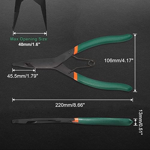 Miniatura 6 de Alicates de anillo de bloqueo de punta de ángulo de 9 pulgadas Alicates especiales con acabado negro para quitar la instalación de anillos de