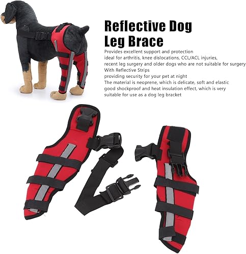 Miniatura 2 de Rodillera para perro, soporte para perros grandes y pequeños con ACL, CCL, lesiones de ligamento cruzado, luxación de rótula u osteoartritis para