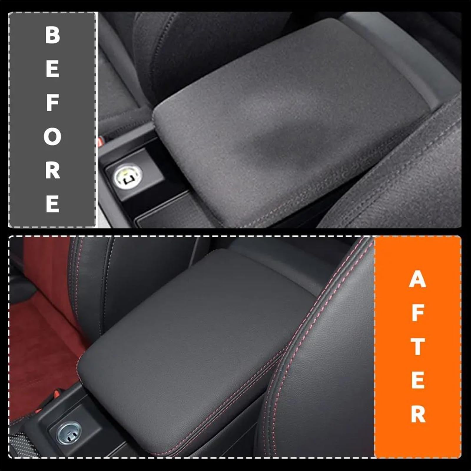 Leder-Auto-Armlehnenbezug Für Audi A4 A5 B9 S4 S5 2017–2022