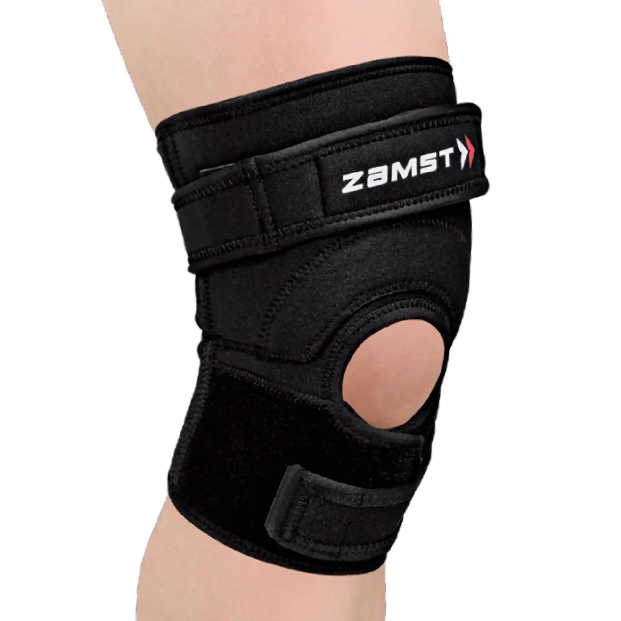 Zamst JK-2 Genouillère de Sport - Genouillère de Compression pour Hommes et Femmes avec Coussin de Pression pour soulager la Douleur et soutenir la Rotule, Pour Sauts et Douleurs de Croissance - M
