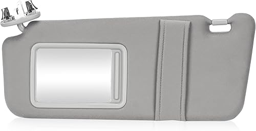 Visera parasol para el lado izquierdo del conductor con ajuste ligero para Toyota Camry 2007 2008 2009 2010 2011 gris repuesto # 74320-06780-B