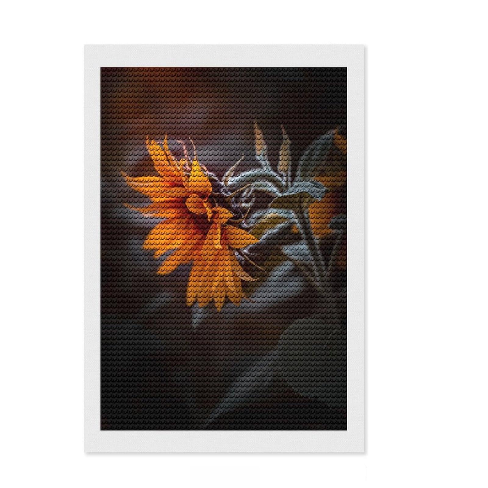 Junmoney Sunflower 6 Diamond Art Kit 8"x12", for Craft Lovers, Modern Decor, Calming Craft to Unwind, Birthday Gift, Easy to Enjoy