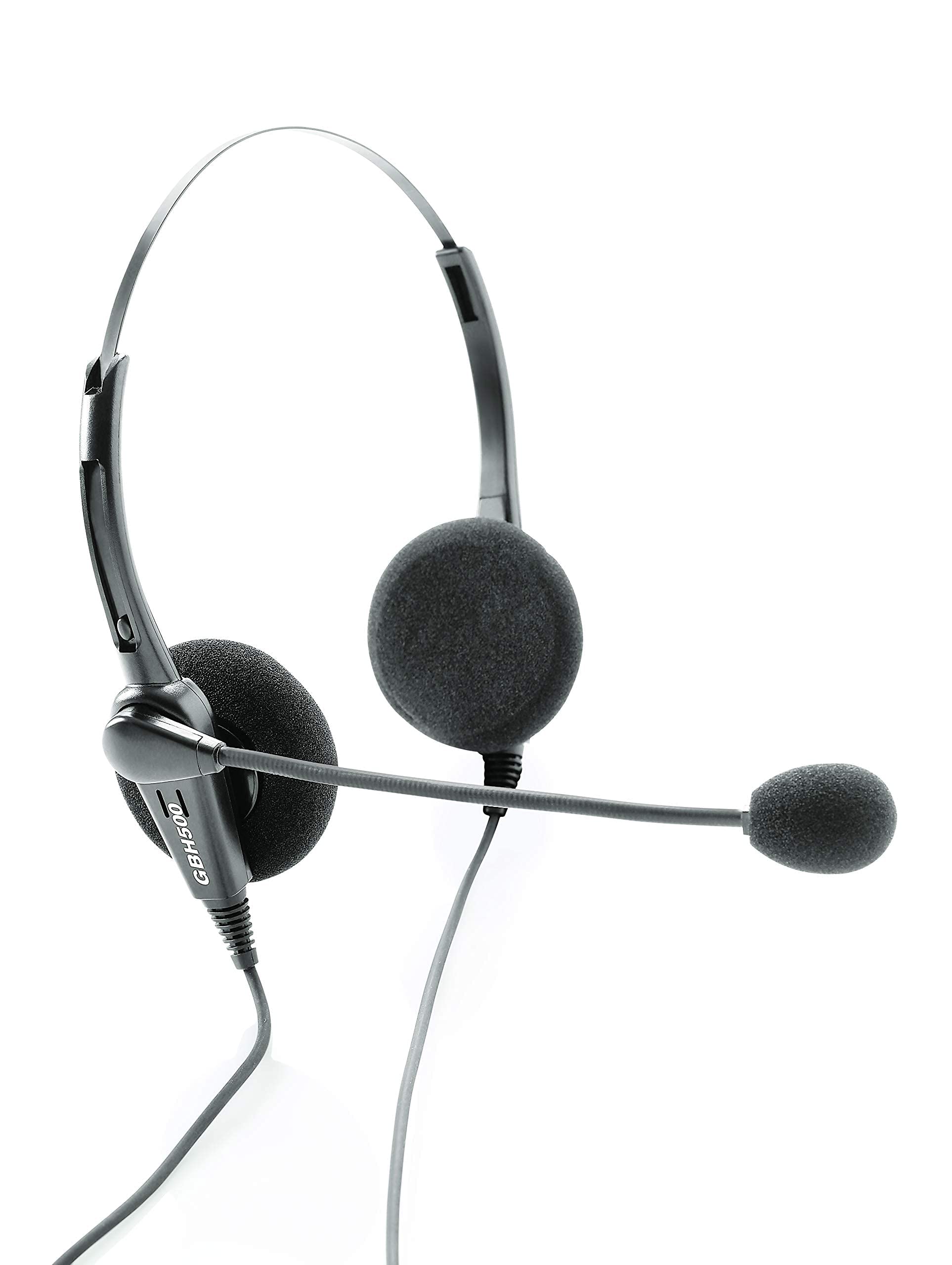 GBH 500 Binaural Noise Cancellation Headset Wired Headset with Mic (Black & Grey) RJ 11 Connector-image-21