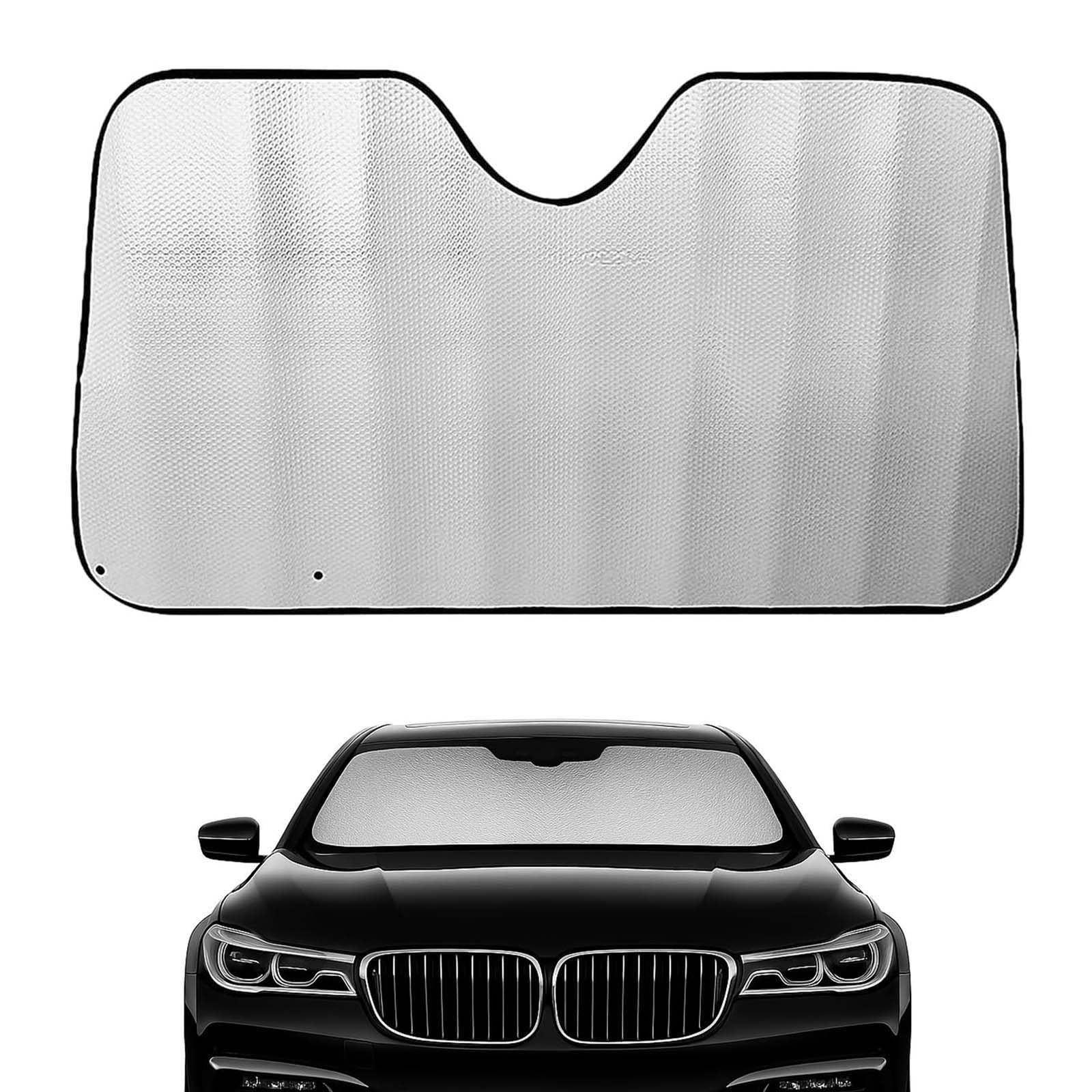 CBSRGGVYH Windshield Sun Shade for Benz A Class W177 A160 A260 AMG A35 A45, Foldable Front Window Sun Visor with Double Bubble Layer, Car Sun Protector