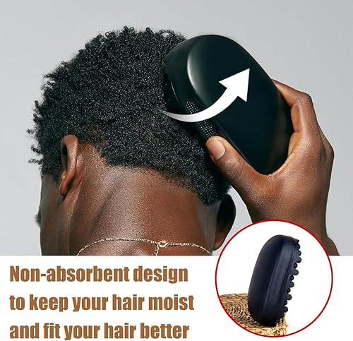 Miniatura 3 de Champú portátil para hombre, peine limpiador de cuero cabelludo para aliviar el estrés, cuero cabelludo relajante, cepillo de pelo rizado para