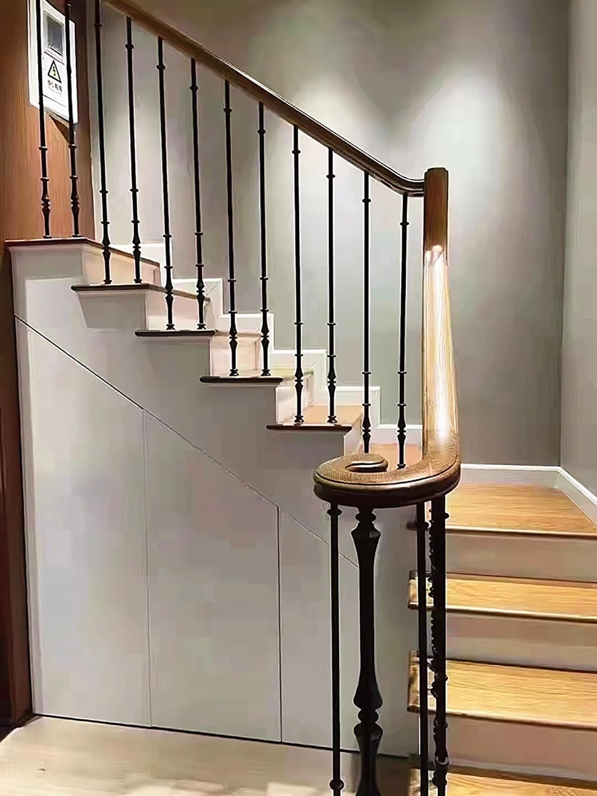 Poręcze schodowe w kształcie litery U, (balustrady schodowe aluminiowe balustrady do wnętrz schodów, zestaw okrągłych sztywnych szpineli schodowych 5/8", słupki do poręczy schodowej na willę/balkon