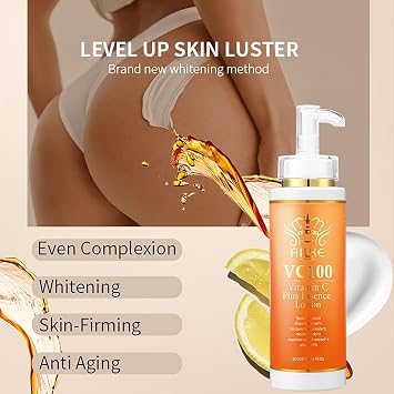 AILKE VC100 Whitening Skin Care Set, Reduce Wrinkles, Fine Lines, Clean & Smooth Skin, Anti-Aging, With Hydrolyzed Collagen, Vitamin E, Moisturizer For All Skin Types