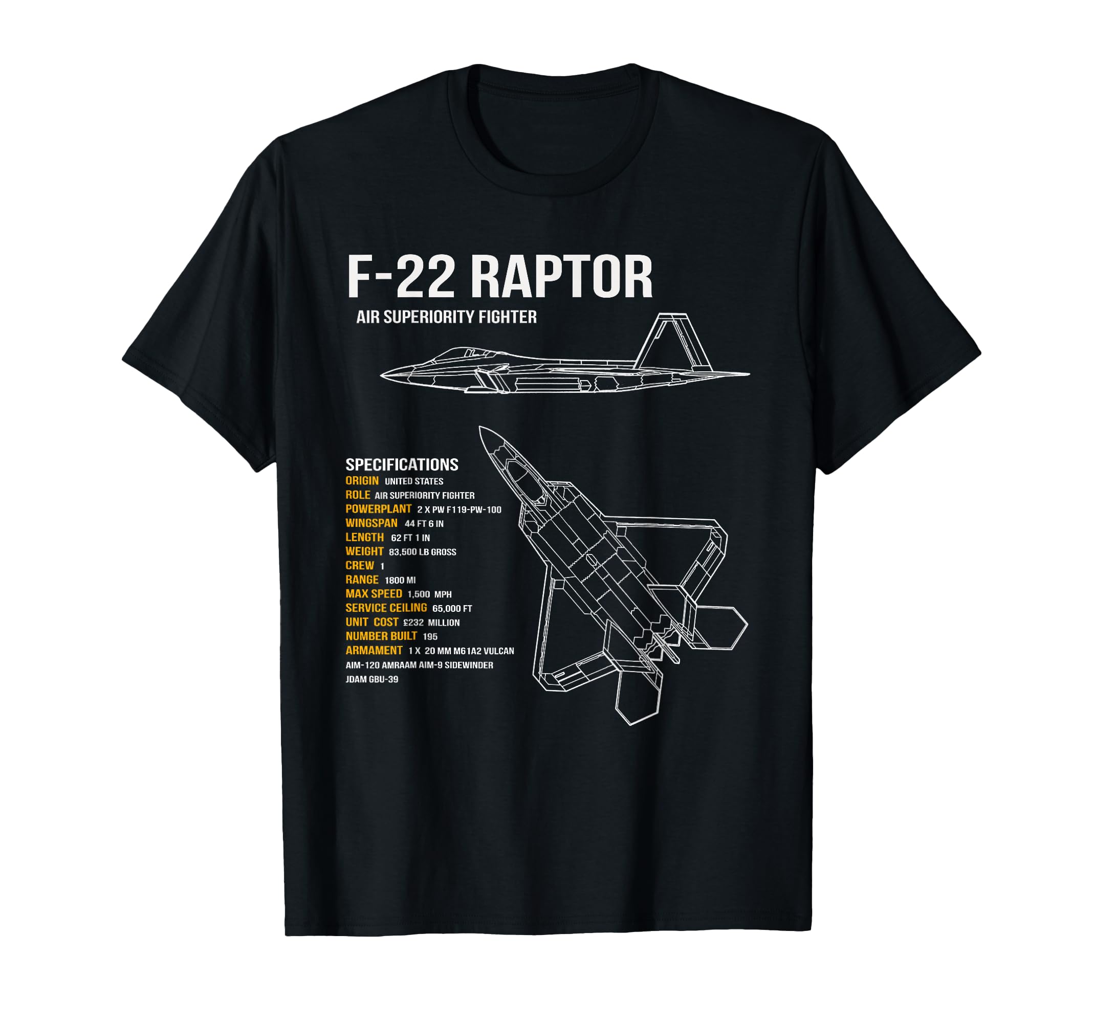 Amazon.co.jp: F-22 Raptor T-Shirt, Black : Clothing, Shoes