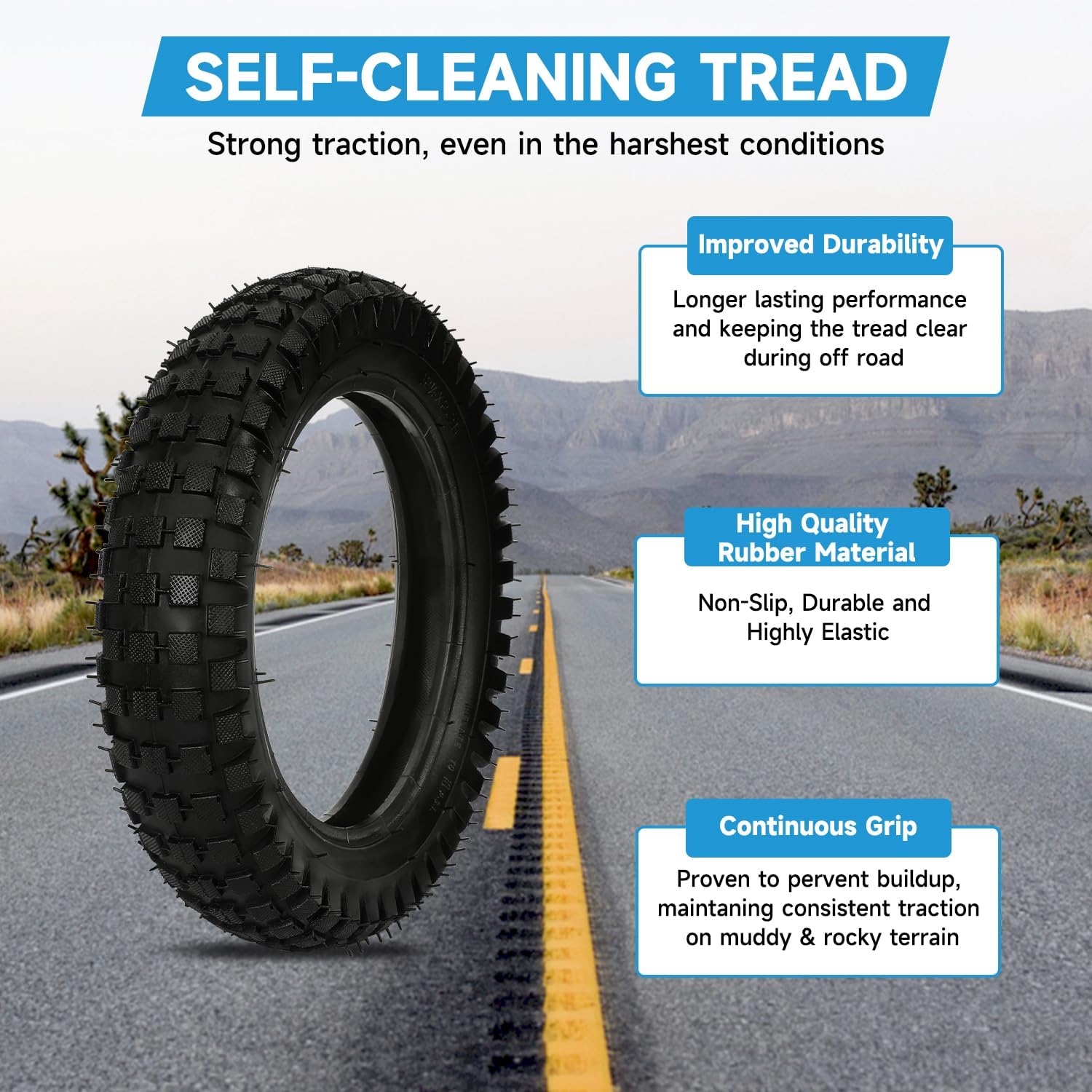 EOPOAYI 12.5x2.75 (12-1/2 x 2.75) Tires and Inner Tube Set Replacement for Razor MX350 MX400 SX350 ZR350 Dirt Rocket Bike X-Treme X-560 EZIP 750 500 Scooters Pocket Bikes Heavy Duty Mini Dirt Bike