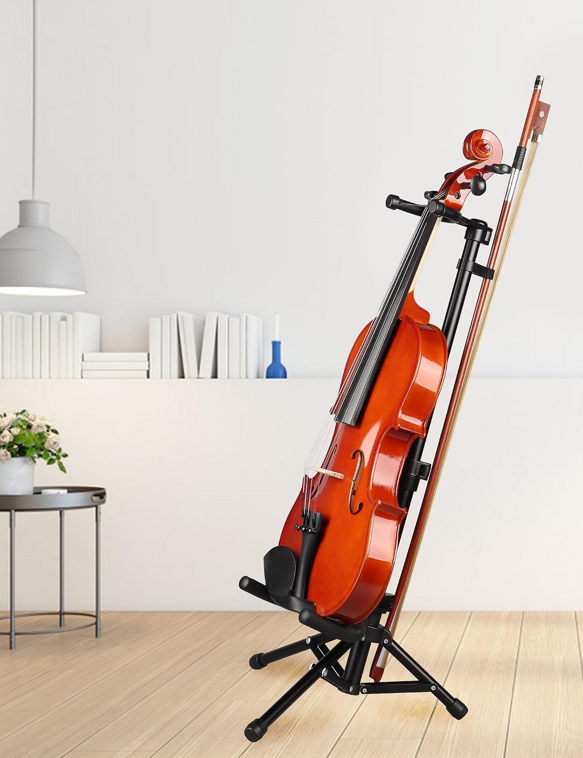 Mr.Power Universal Violin Ukulele Stand with Bow Holder Tripod Stand