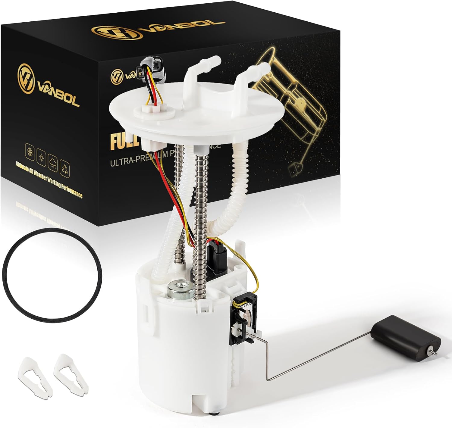 Electric Fuel Pump Module Assembly Compatible with 2001 2002 2003 2004 Ford Escape Mazda Tribute L4 2.0L V6 3.0L Gas Replace E2291M P74963M FG0593 SJ031335XB VANBOL0143 with Sending Unit O-ring