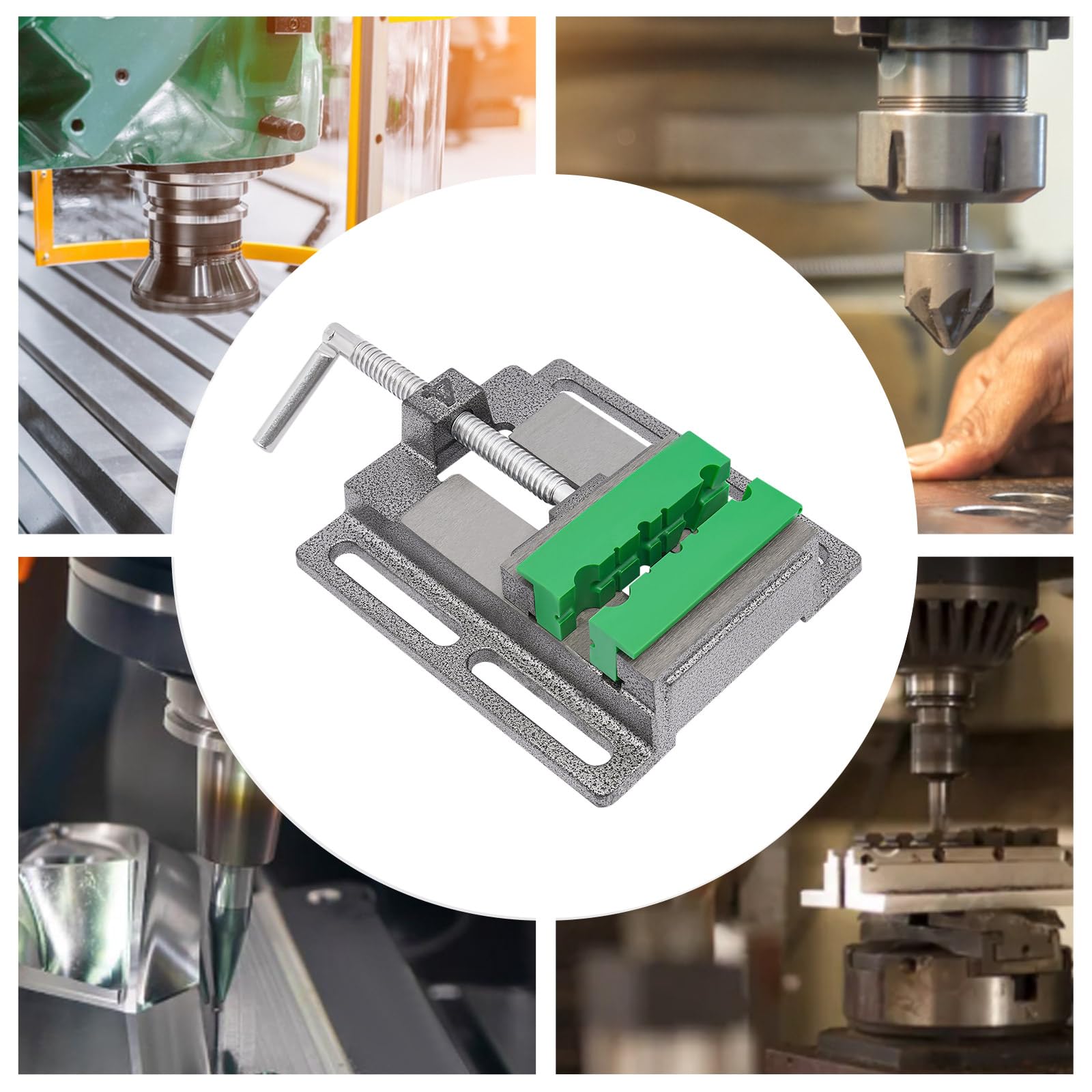 Imadło do wiertarki z magnetycznymi podkładkami imadła, szerokość szczęk 100 mm, imadło do stołu warsztatowego, wysoka stabilność, wysoka wydajność, imadło zaciskowe do warsztatu