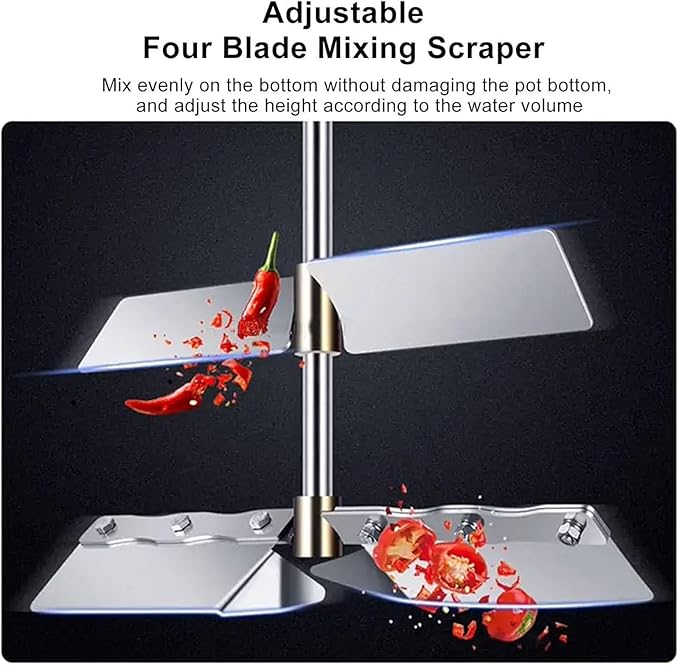 Olla Mezcladora Eléctrica 40L, 180W, Acero Inoxidable, para Salsas y Guisos miniatura 5