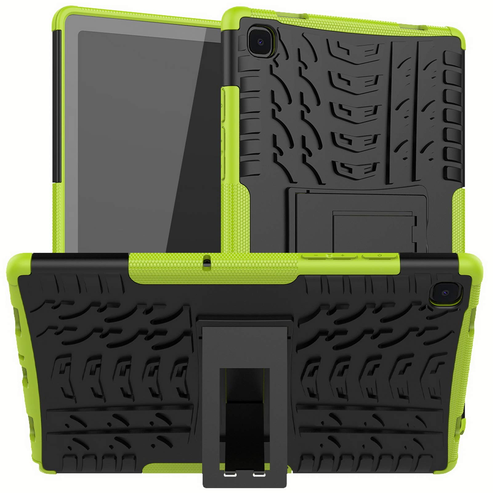 DWaybox Tablet Case for Samsung Galaxy Tab A7 10.4inch 2020 Released Rugged Heavy Duty Hybrid TPU Soft Case + PC Hard Case 2in1 Dual Layer Shock-Absorbing Protective Cover with Kickstand -Green