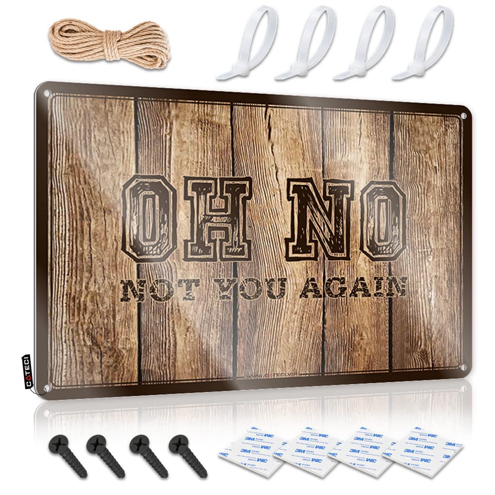 Vpguqarfr Colour Vintage Poster Large Tinsign Home Decor - Oh No Not You Again Must Haves Rustic Style Artwork For Entrance(30X40cm)