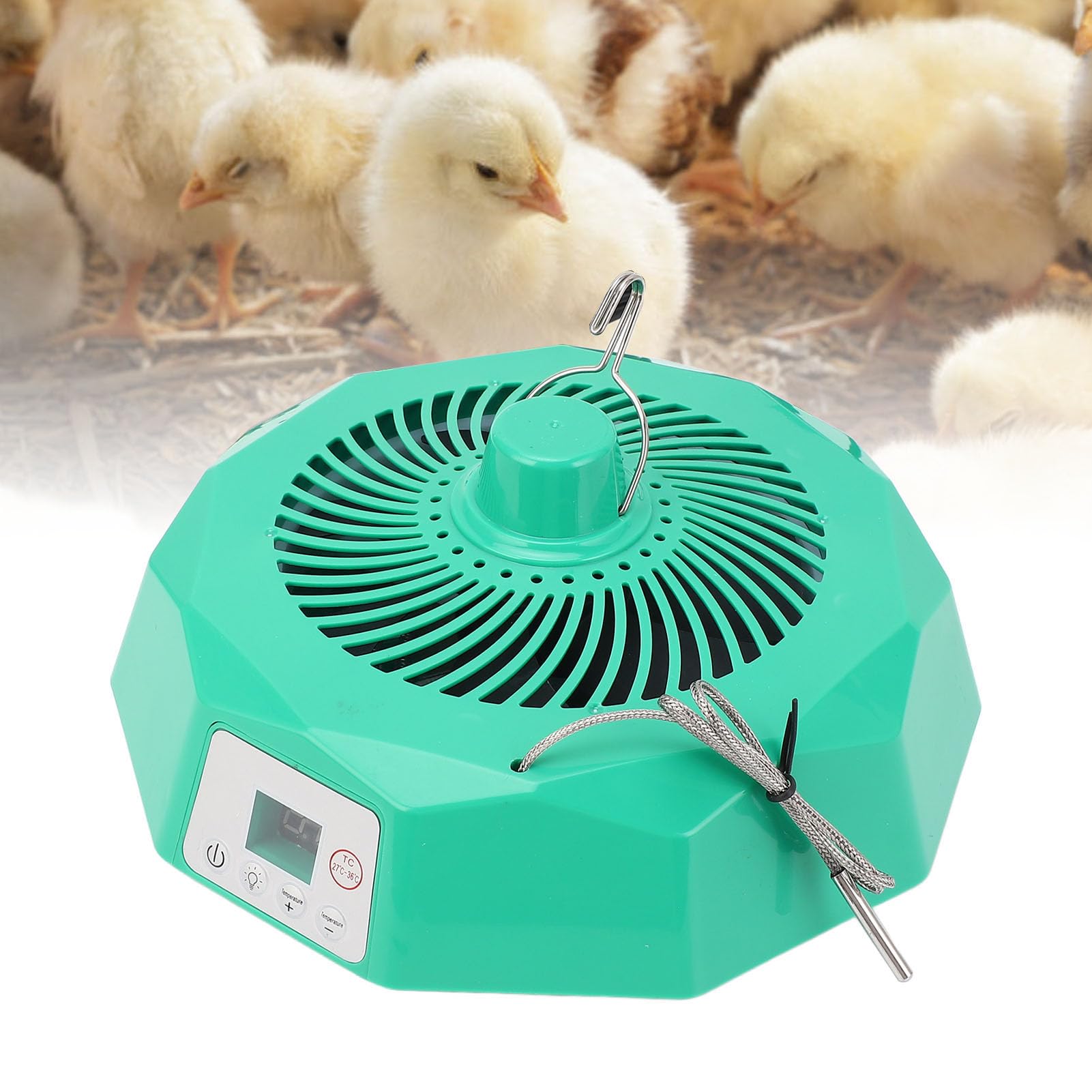 Zerodis Lampada Riscaldante per Bestiame, Riscaldamento per Animali Domestici, Lampada Riscaldante per Animali Domestici, con Telecomando, Temperatura Regolabile, (Plug 220v)
