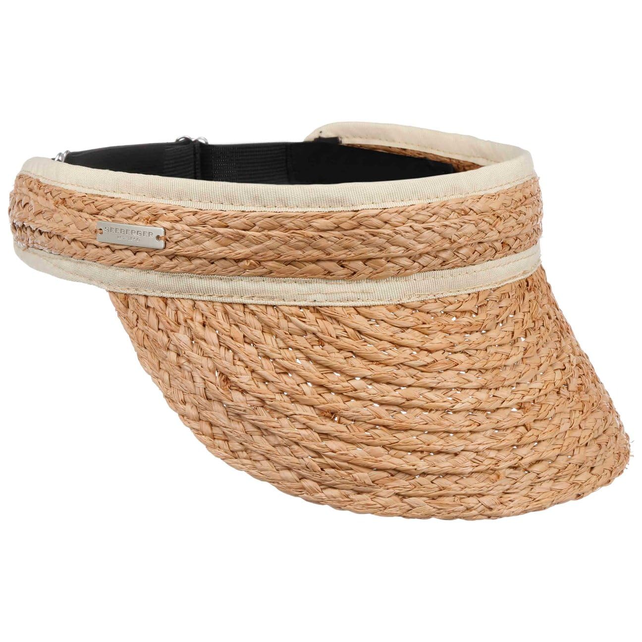 Seeberger Visiere Raphia Femme - Casquette pour Le Golf Soleil de Tennis avec Printemps-ete Ete