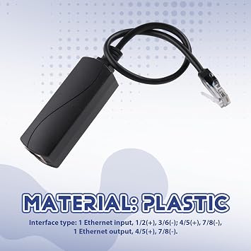 2.5G PoE 48V to 24V PoE Converter RJ45 Port Output 24V/1A 24W Max for Power Passive 24V Board Devices 100Mbps