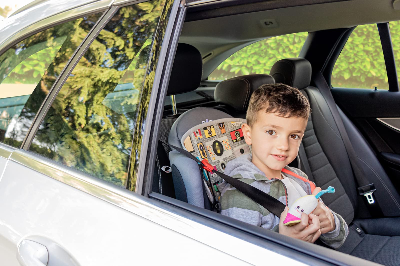 BIBO Fresh - Funda de Asiento Reversible de Verano, antisudor y Transpirable para Asientos de Coche y cochecitos. Material Fresco y práctico Fabricado en Italia. Papel Textil y algodón