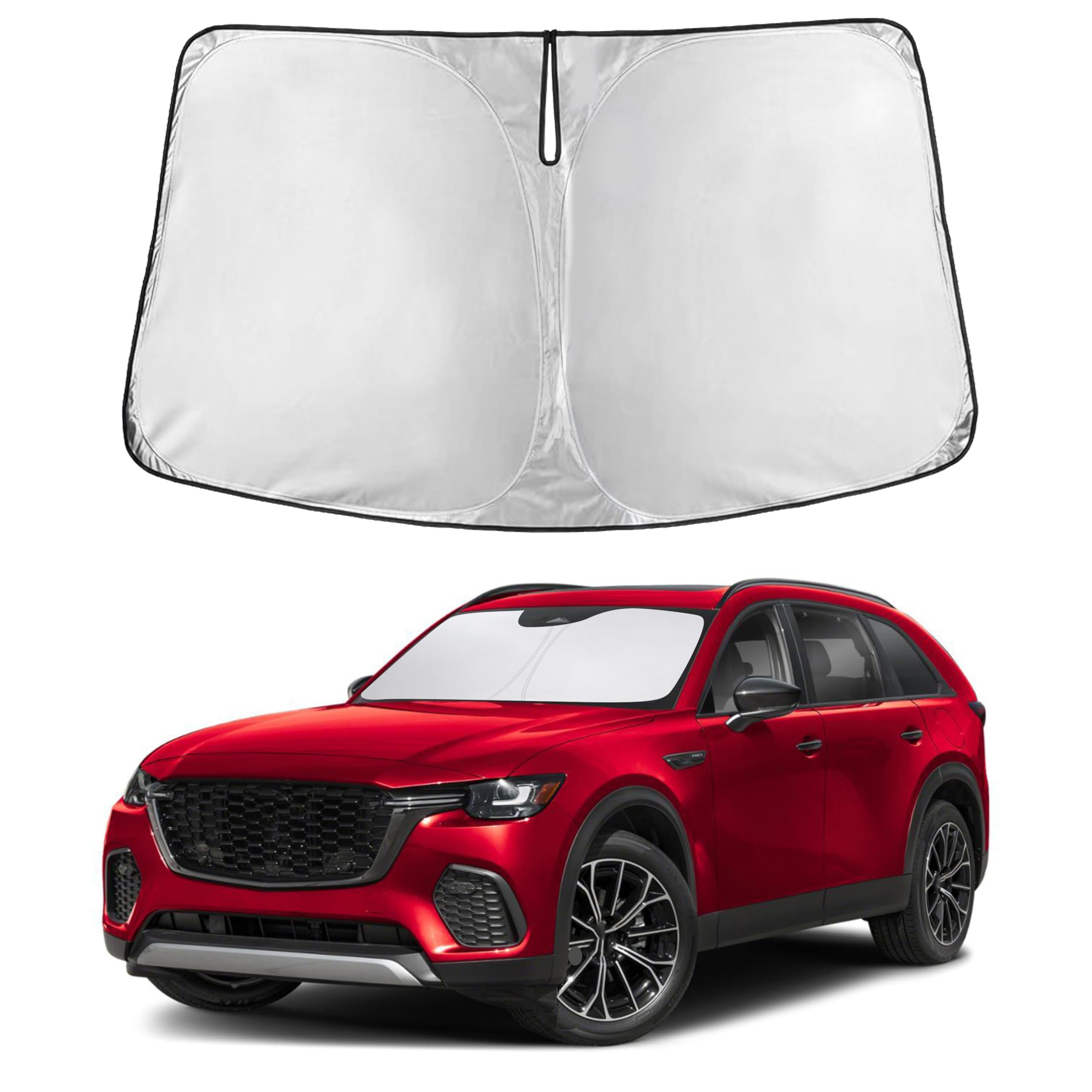 Autovir Windshield Sun Shade Fit for 2016-2024 2025 2026 Mazda CX-9 Sunshade, Front Car Window Shades Sun Visor, Blocks UV Rays & Heat, Car Accessories Fit for Mazda CX-9 2016-2026