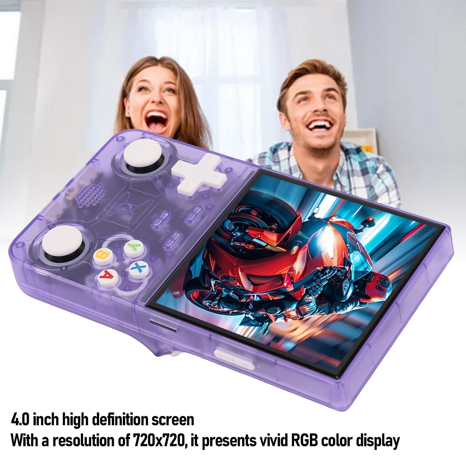 RASTKY Consola de Videojuegos Portátil de 4 Pulgadas con Mando Dual para, Consola de Juegos Retro Portátil con Batería de 3500mAh para Jugadores (64G)