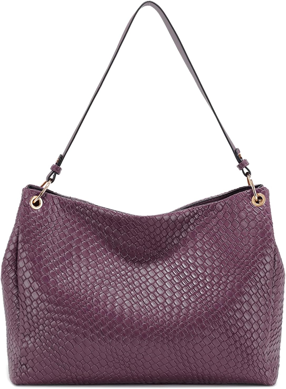 E Woven Tote Bag for Women Top Handle Shoulder Bag Large Capacity Hobo Bag