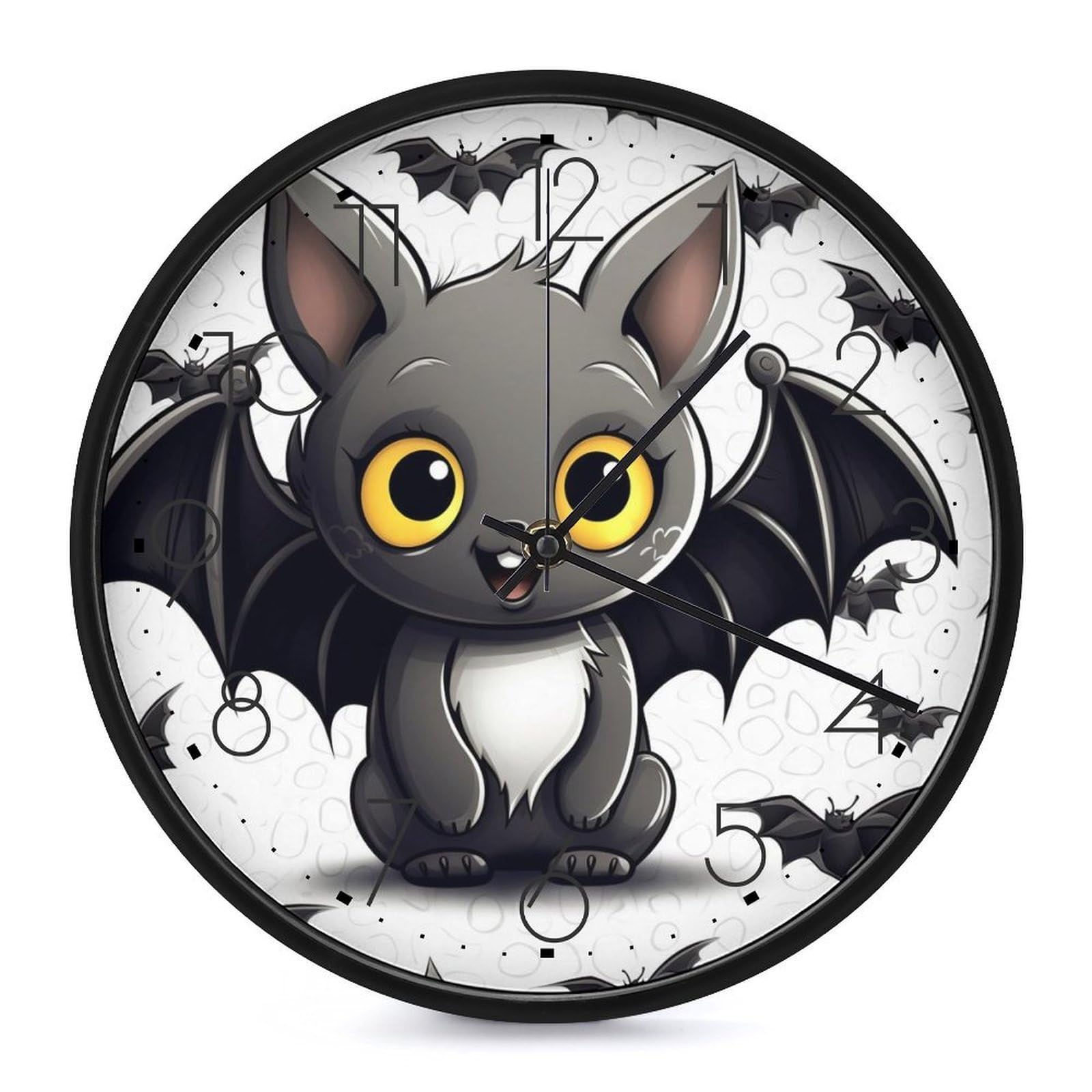 Jolie horloge chauve-souris à piles pour décorer un mur vide de chambre