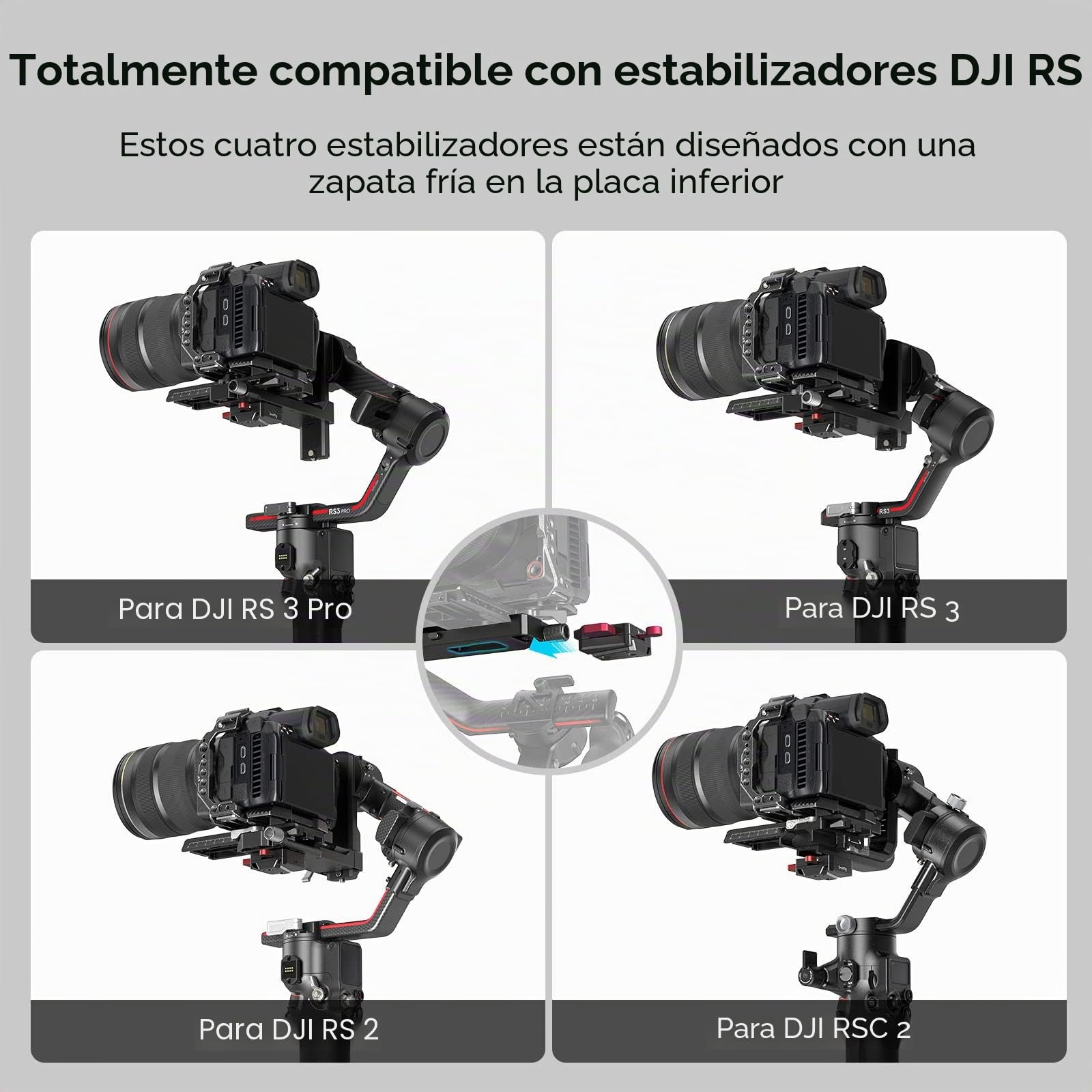 SMALLRIG Placa de Batería Mini V Mount para Gimbals DJI RS 3 / RS 3 Pro/RS 2 / RSC 2-4189
