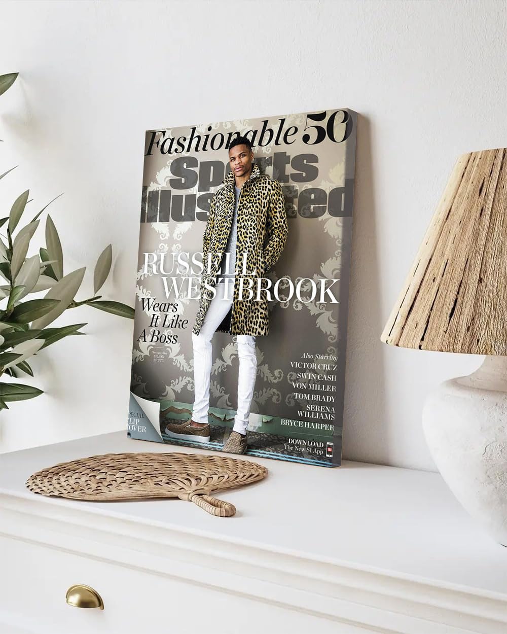 GADGETS WRAP Canvas Gallery Wrap Framed for Home Office Studio Living Room Decoration (9x11inch) - Russell Westbrook (4)