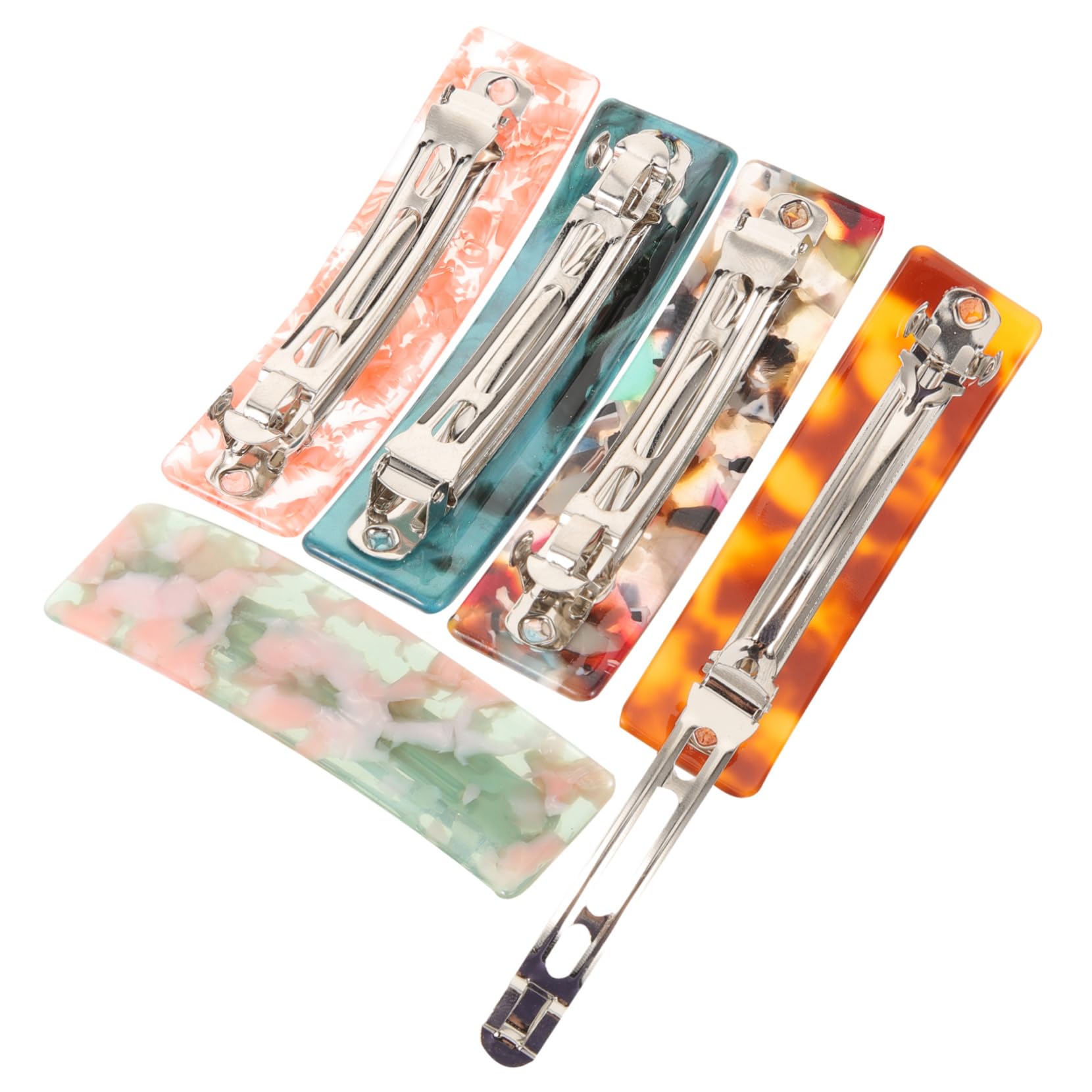 FRCOLOR 25 Piezas pasadores de pelo para mujeres de pelo grueso pasadores de pelo francés pinzas para el cabello rectangulares hair clips horquillas moño Pinzas para el cabello metálicas