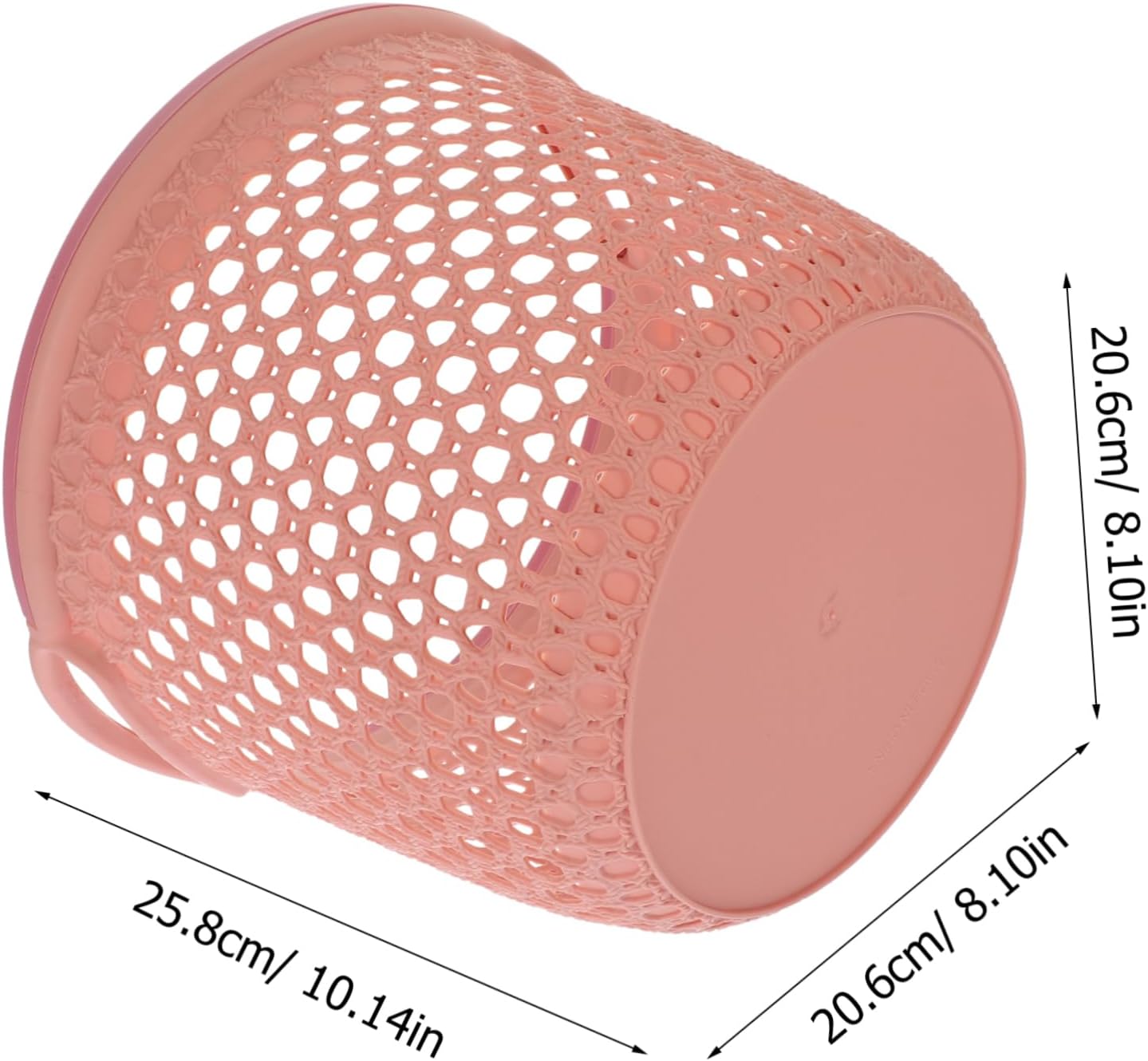 Hollow Laundry Hamper Medium Portable Dirty Clothes Basket with Ventilated Design for Bedroom Bathroom Storage and Organizer in Light Pink