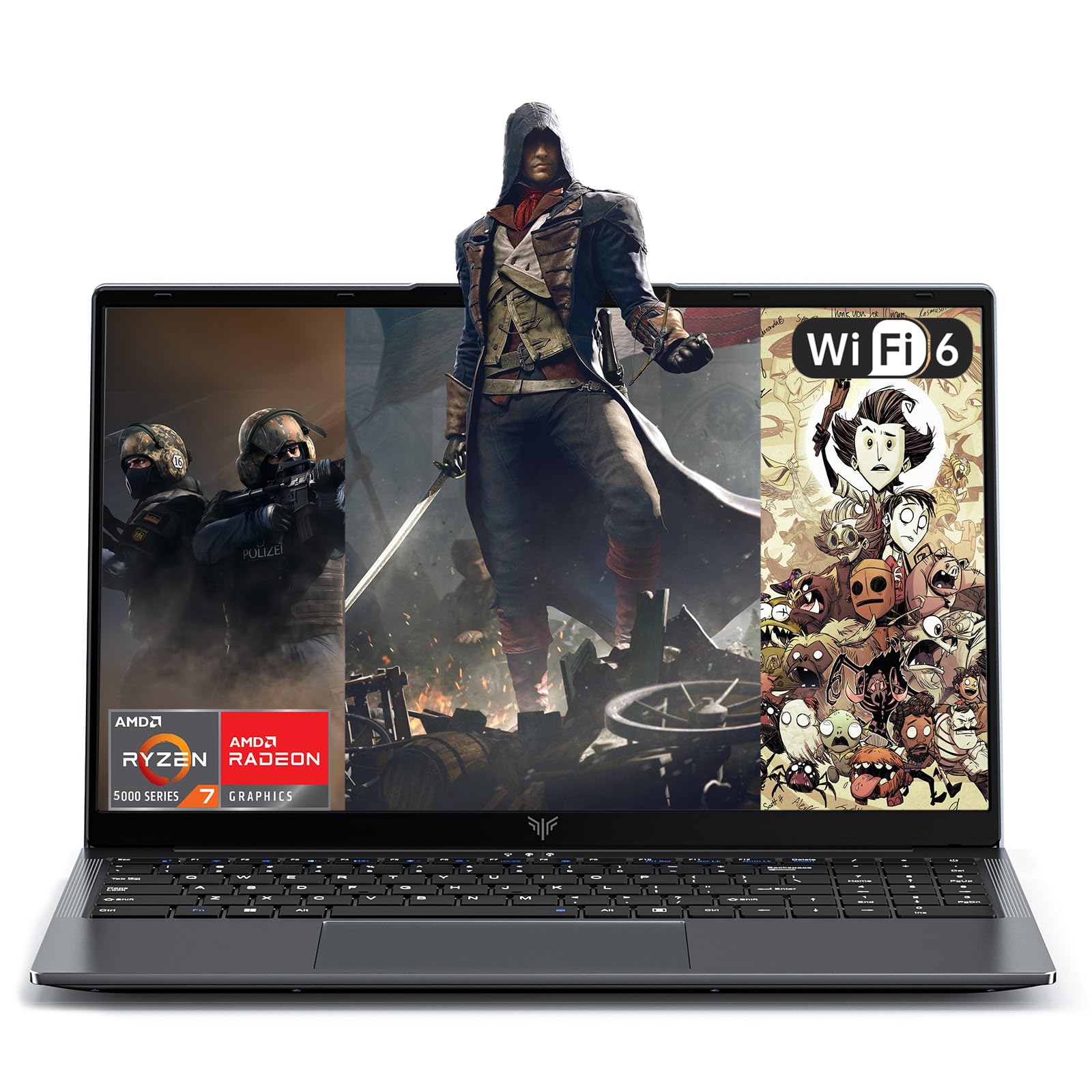 ACEMAGIC 15.6’’ PC Portatile AMD Ryzen 7 5700U, Fino a 4,3 GHz Laptop, RAM 16GB M.2 NVMe SSD 512GB (fino a 4 TB) Notebook WiFi-6, Quad-Core, HDMI, BT5.2, Type C, Batteria da 53 Wh