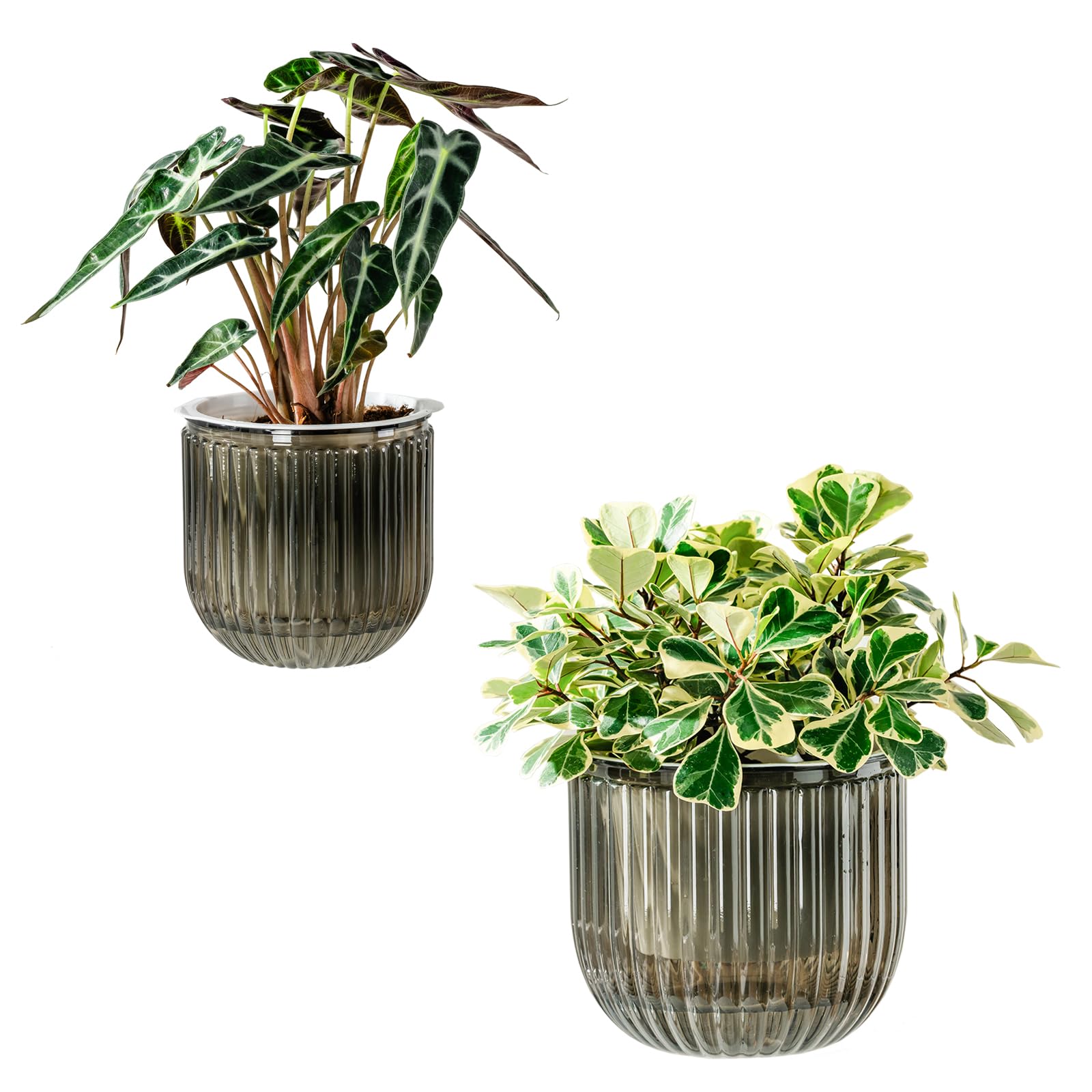 Melphoe Self Watering Pots for Indoor Plants, 8.3/5.3 Inch 2 Pack