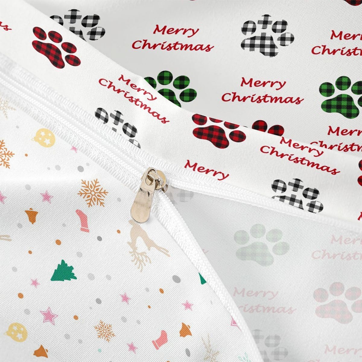 Manfei White Red Puppy Dog Girls Bedding Set Twin Size image 5