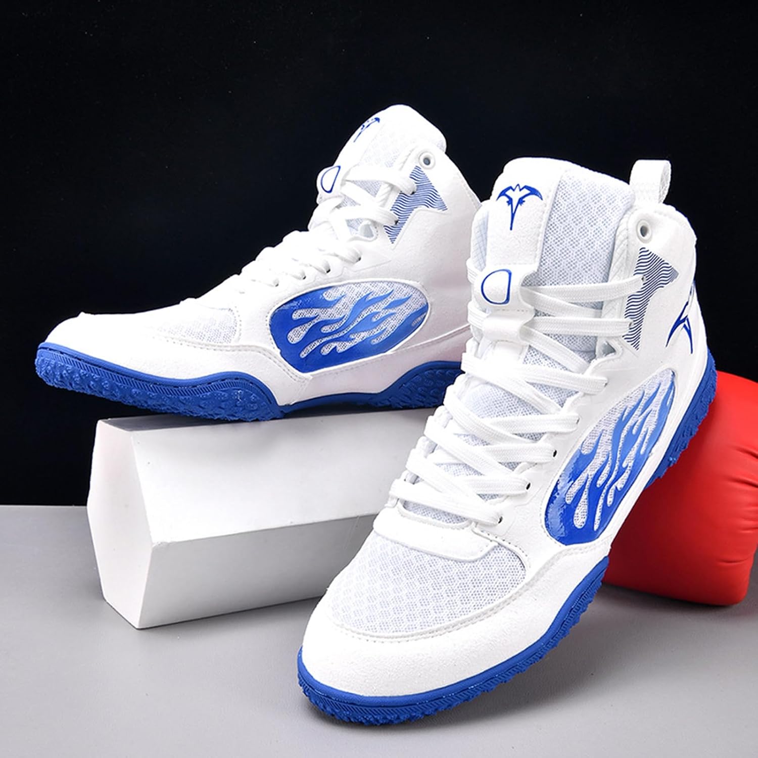 Men's Boxing Shoes Breathable High Top Wrestling Boots Youth Non-Slip Comfort for Fighting Powerlifting Bodybuilding Unisex
