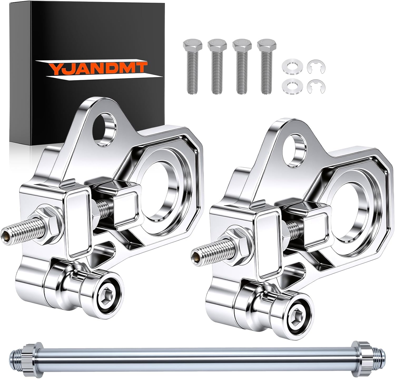 Rear Axle Adjuster Kit for Harley Touring Road King/Road Glide/Electra Glide/Tri Glide/Street Glide 2009-2023 (Stainless Steel)